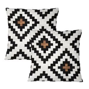 Southwestern Aztec Throw Pillow Covers – Set of 2 (18” x 18”)